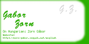 gabor zorn business card